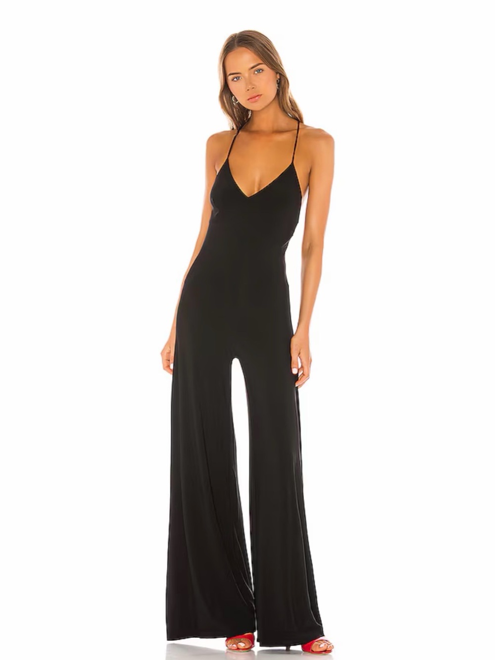 Norma Kamali Low Back Slip Jumpsuit